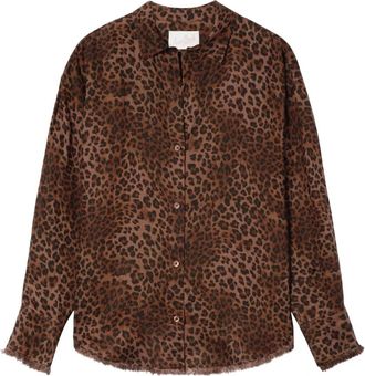 MC2 Saint Barth Cristal Long Sleeve Shirt - Dames - Overhemden - Bruin - L - Linnen - Overhemden