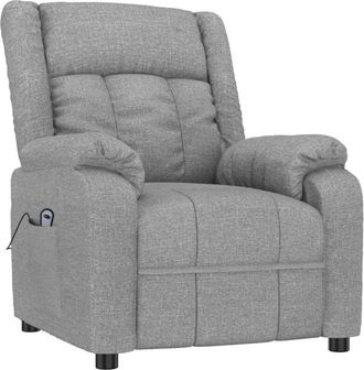 vidaXL Sill&oacute;n Reclinable El&eacute;ctrico Tela Gris Claro Vidaxl