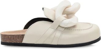 J.W.Anderson Chain Loafer Schoen - Dames - Slip ons - Wit - 36 EU - Leer - Schoenen