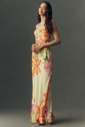 Rococo Sand Strapless Bustier Maxi Dress
