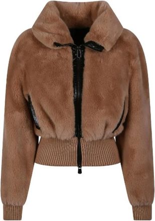 Pinko Bagels Bomber - Dames - Jassen - Beige - L - Jassen