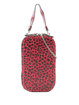 Dior 2010-2025 Animal Printed Leather Lady Dior Call In Phone Holder satchel - Pink