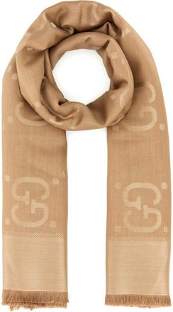 Gucci Camel Silk Blend Foulard