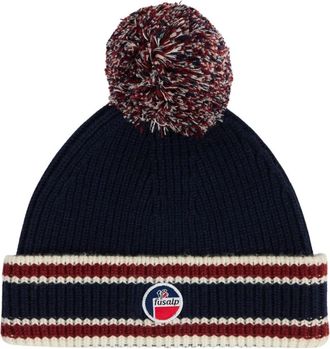 Fusalp Pompon Beanie - Dames - Hoeden - Blauw - ONE Size - Wol - Accessoires