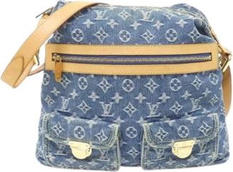 Louis Vuitton Pre-owned Monogram Denim Schoudertas - Dames - Vintage Schoudertas - Blauw - ONE Size - Denim - Vintage