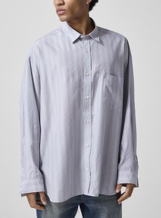 Acne Studios Mens Vertical stripes oversized shirt