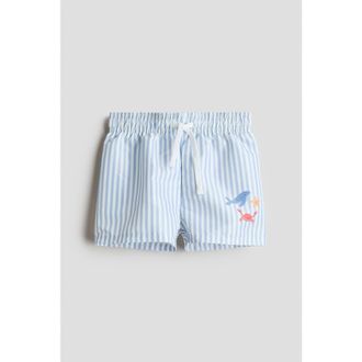 H&M Patterned swim shorts in Light Blue/whale at Nordstrom, Size 18-24M