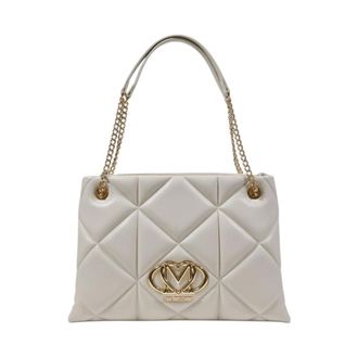 Love Moschino Handbags, female, Beige, Size: ONE SIZE Quilted Chain Bag
