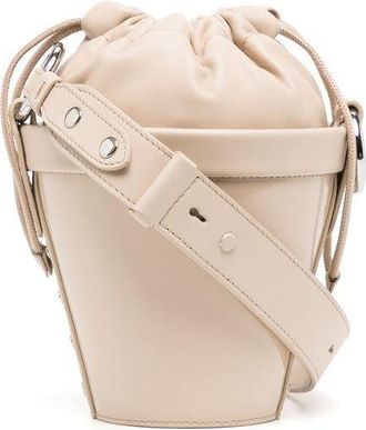 Maison Margiela mini Fire leather bucket bag - women - Calf Leather - OS - Brown