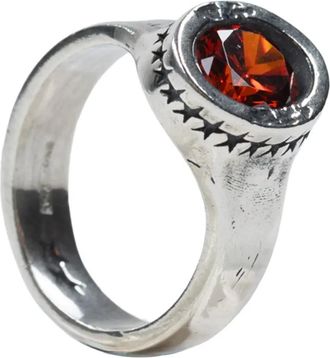TwoJeys Icon Link Ruby Ring - unisex - Ringen - Grijs - 61 MM - Accessoires