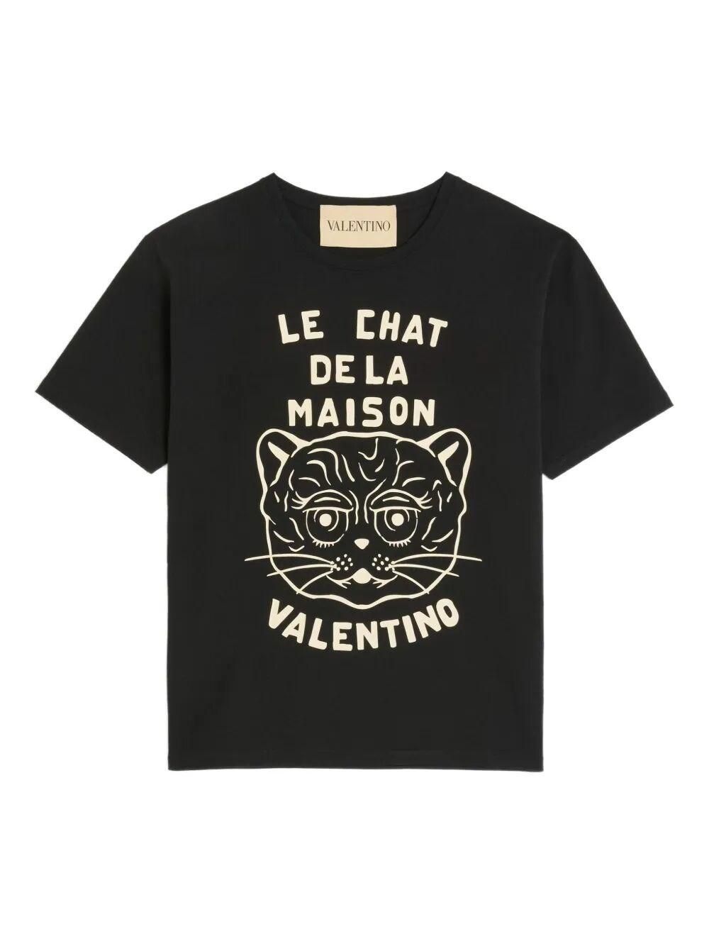 VALENTINO クルネックショトスリフTシャツ 1V3MG11Z8MS 0NI Valentino Garavani Rockstud collar cotton T-shirt