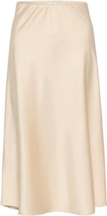 Saint Tropez Elegante Disa SZ Rok CrSme Br-lge - Dames - Midirokken - Beige - XL - Polyester - Rokken