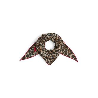 Pieces sjaal PCANINA met panterprint bruin