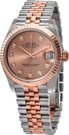 Rolex Datejust 31 Rose Diamond Dial Automatic Ladies Steel and 18kt Everose Gold Jubilee Watch 278271PKDJ