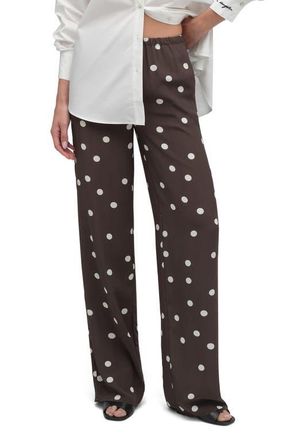 Favorite Daughter The Everything Pants in Espresso Polka Dot at Nordstrom, Size X-Small
