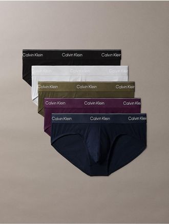 Calvin Klein Mens Icon Cotton Stretch 5-Pack Hip Brief - Multi - XL