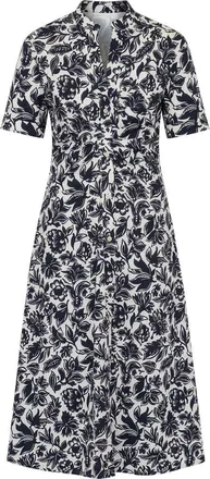 C&acirc;llas Milano Noor Short sleeve shirtdress Flora in Black/white at Nordstrom, Size 0