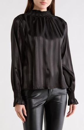 Forgotten Grace Stripe Long Sleeve Top in Black at Nordstrom Rack, Size X-Large