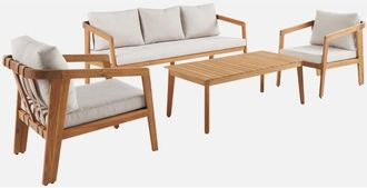 Sweeek Conjunto De Jard&iacute;n De Madera De Acacia, 5 Plazas