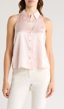 Cinq à Sept Theodora Silk Button-Up Shirt in Icy Pink at Nordstrom Rack, Size X-Small