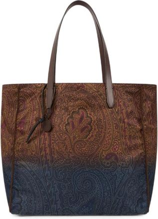 Etro Unfold Me Nylon Tote Bag With Degrad&eacute; Arnica Motif