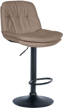 Clp Taburete De Tela Laurel Gris Topo Metal Negro Mate
