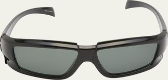 Rick Owens Mens Rick Wrap-Around Sunglasses