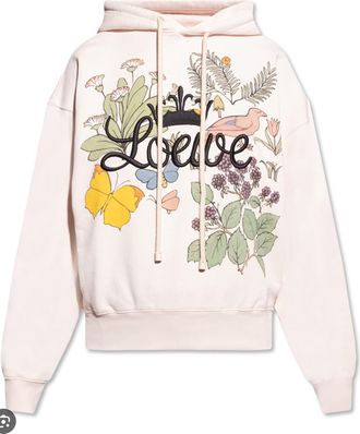 Loewe Pink Herbarium Embroidered Hoodie Size XS