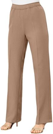 Roaman's Plus Size Wide Leg Bend Over Pant in Brown Sugar at Nordstrom, Size 14