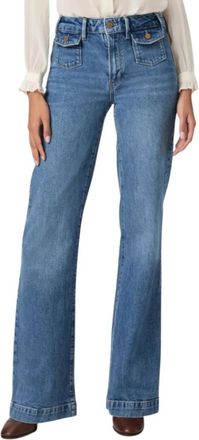 Paige Leenah Patch-Pocket Jeans - Dames - Bootcut Jeans - Blauw - W29 - Katoen - Jeans