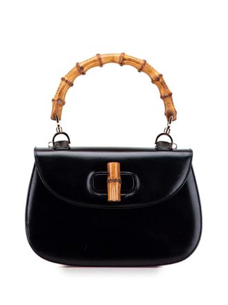 Gucci 20th Century Calfskin Bamboo Night satchel - women - Calf Leather - One Size - Black