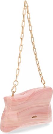 Cult Gaia Womens Malaya Clutch Bag Pink Acrylic Resin