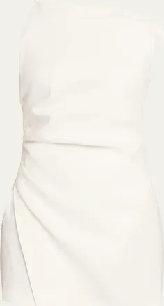 A.L.C. Leia Asymmetric One-Shoulder Linen-Blend Mini Dress