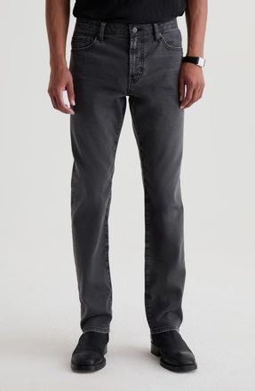 AG - Adriano Goldschmied Everett Slim Straight Leg Jeans in 7 Years Sulfur Antique Black at Nordstrom, Size 36 X 32
