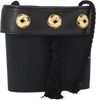 Ferragamo Pre-owned Bucket Bags, female, Black, Size: ONE SIZE Pre-owned Nylon Shoulder Bag
