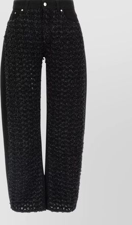 Stella McCartney textured denim trousers belt loops five pockets