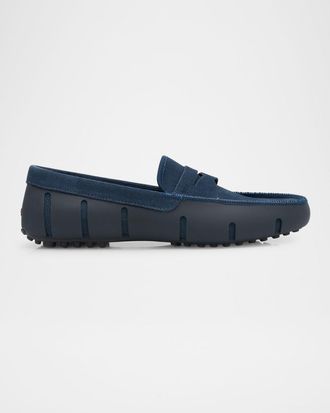 Swims Men & apos;s Lux Suede and Rubber Drivers