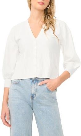 1.State Ribbed Crop Cardigan in Antique White at Nordstrom Rack, Size X-Small