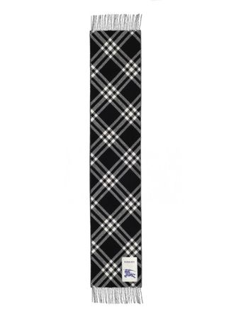 Burberry Cashmere Check Scarf - Black