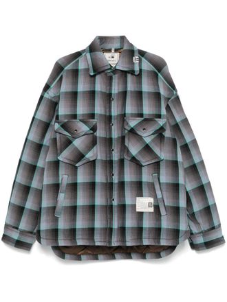 Miharayasuhiro checked jacket - men - Cotton/Polyester - 44 - Blue