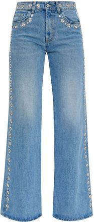 Coperni studded high-rise jeans - Blue