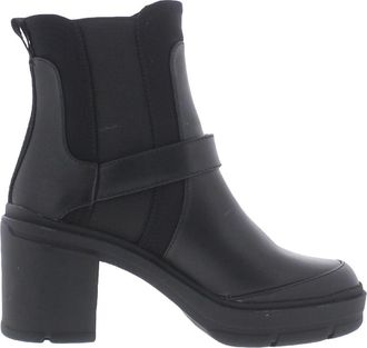 Rocket Dog Kali Boots Womens Black Leather Round Toe Block Heel JOBB919