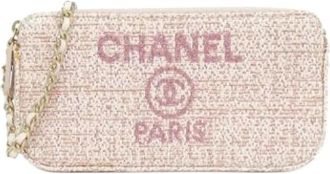 Chanel Pre-owned Cross Body Bags, female, Pink, Size: ONE SIZE Pre-owned Chain/Shoulder wallet