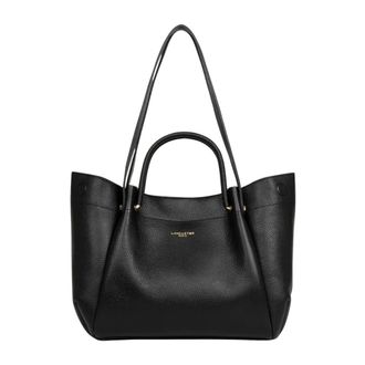 Lancaster Foulonne Double Louisa Tote - Dames - Tassen - Zwart - Maat: ONE Size Leer