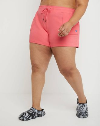 Champion Womens French Terry Shorts In Pinky Peach