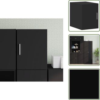 vidaXL The Living Store Mobile a Parete Nero 30x42,5x40 cm in Legno Multistrato - Mobile a parete