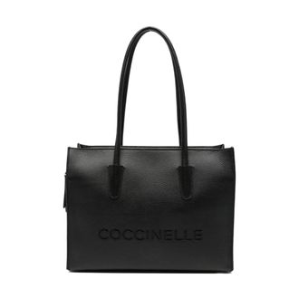 Coccinelle Tote Bags, female, Black, Size: ONE SIZE Shoulder Bags