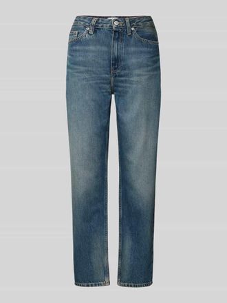 Tommy Hilfiger Straight Fit High Waist Jeans im Used-Look in Jeansblau, Gr&ouml;&szlig;e 26/32