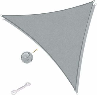 OEM Vela De Sombra Triangular 5x5x5m Tela De Sombra Impermeable Protecci&oacute;n Uv Para Patio, Jard&iacute;n, Terraza, Exterior, Balc&oacute;n, Gris Antracita