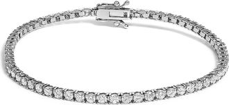 House of Brilliance 14K White Gold 3.00 Ctw Diamond Classic Standard 4 Prong Set Tennis Bracelet